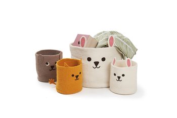 SLUTSÅLD - Rabbit filtad förvaringskorg by Klippan Yllefabrik.