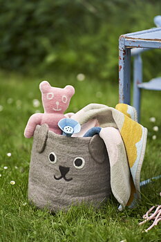 Puppy filtad förvaringskorg by Klippan Yllefabrik.