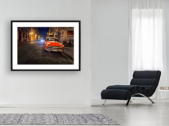 Poster Havanna car by night by Mujo