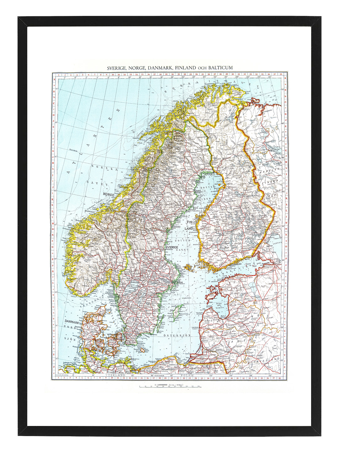Poster Scandinavien by History art