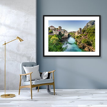 Poster Stari Most i Mostar by Mujo
