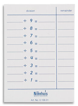 Divisiontabeller - 100 ark