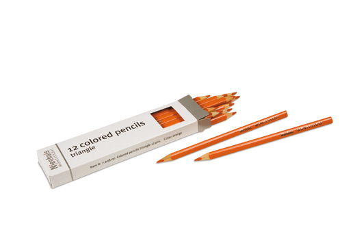 Orange penna, 12 st, 3-kantig. 