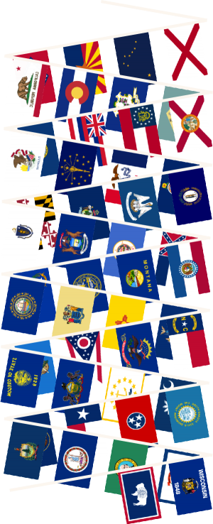 Flaggspel USA - Delstater 