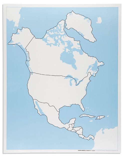 Kontrollkarta Nordamerika utan namn 