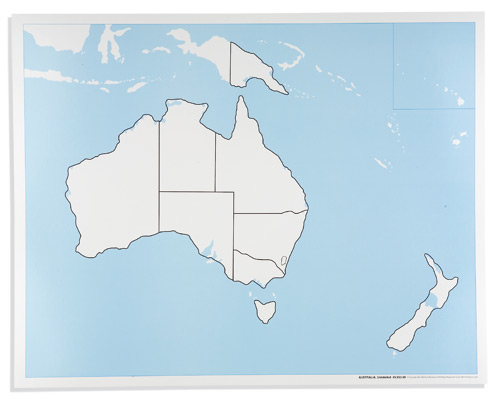 Kontrollkarta Australien utan namn 