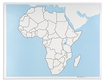 Kontrollkarta Afrika utan namn 