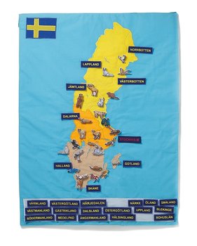 Sverigekarta i tyg