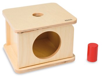 Plock i låda med liten cylinder 