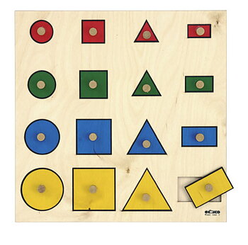 Geometriska former 16 bitars pussel