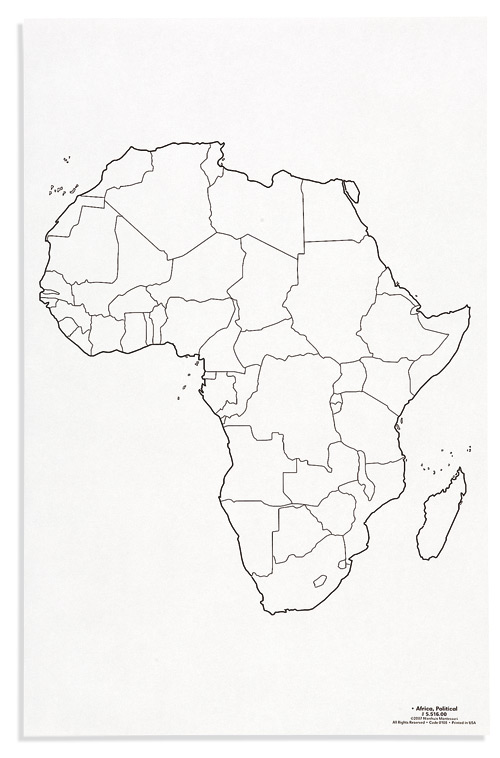 Afrikakartor med statsgränser