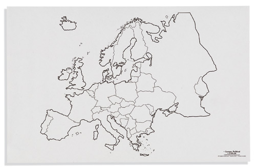 Europakartor med statsgränser ( 50 ark)