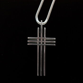 Kompass - sterling silver Cross with three parallels 
