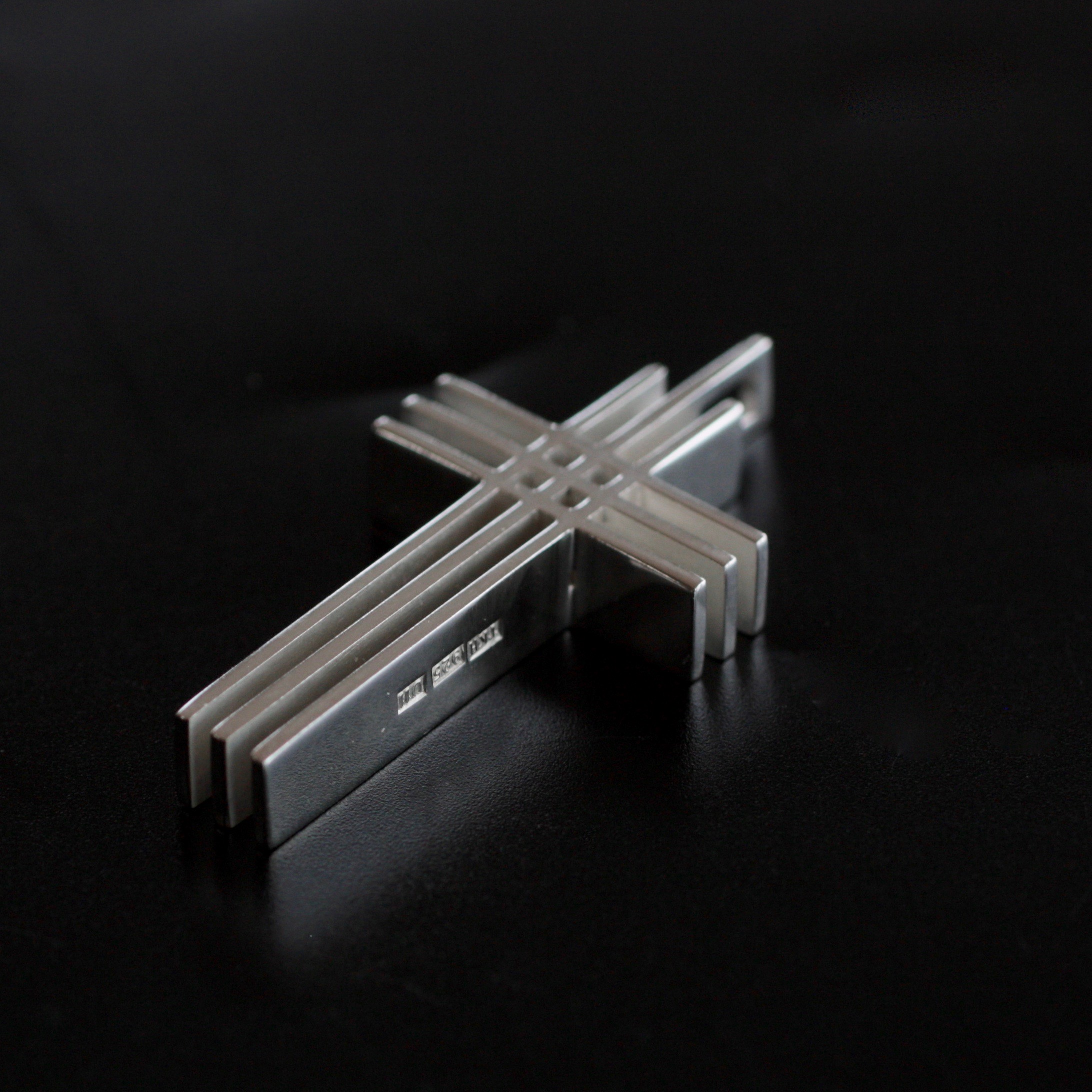 Kompass - sterling silver Cross with three parallels  - 4