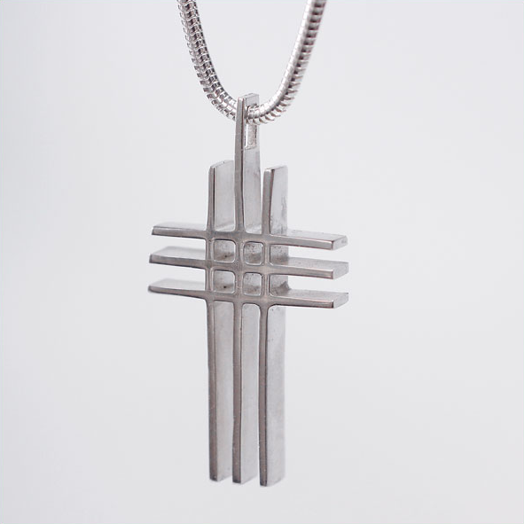 Kompass - sterling silver Cross with three parallels  - 3