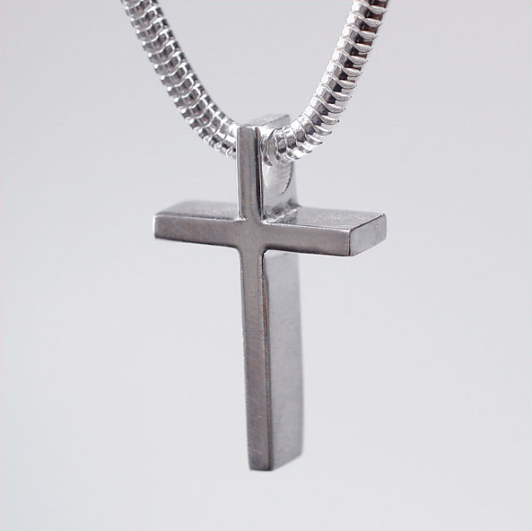 Kompass - slender sterling silver cross - 5