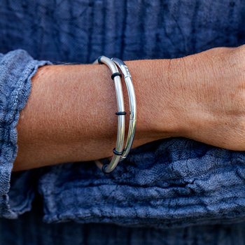 Vattring - sterling silver bracelet with o-rings