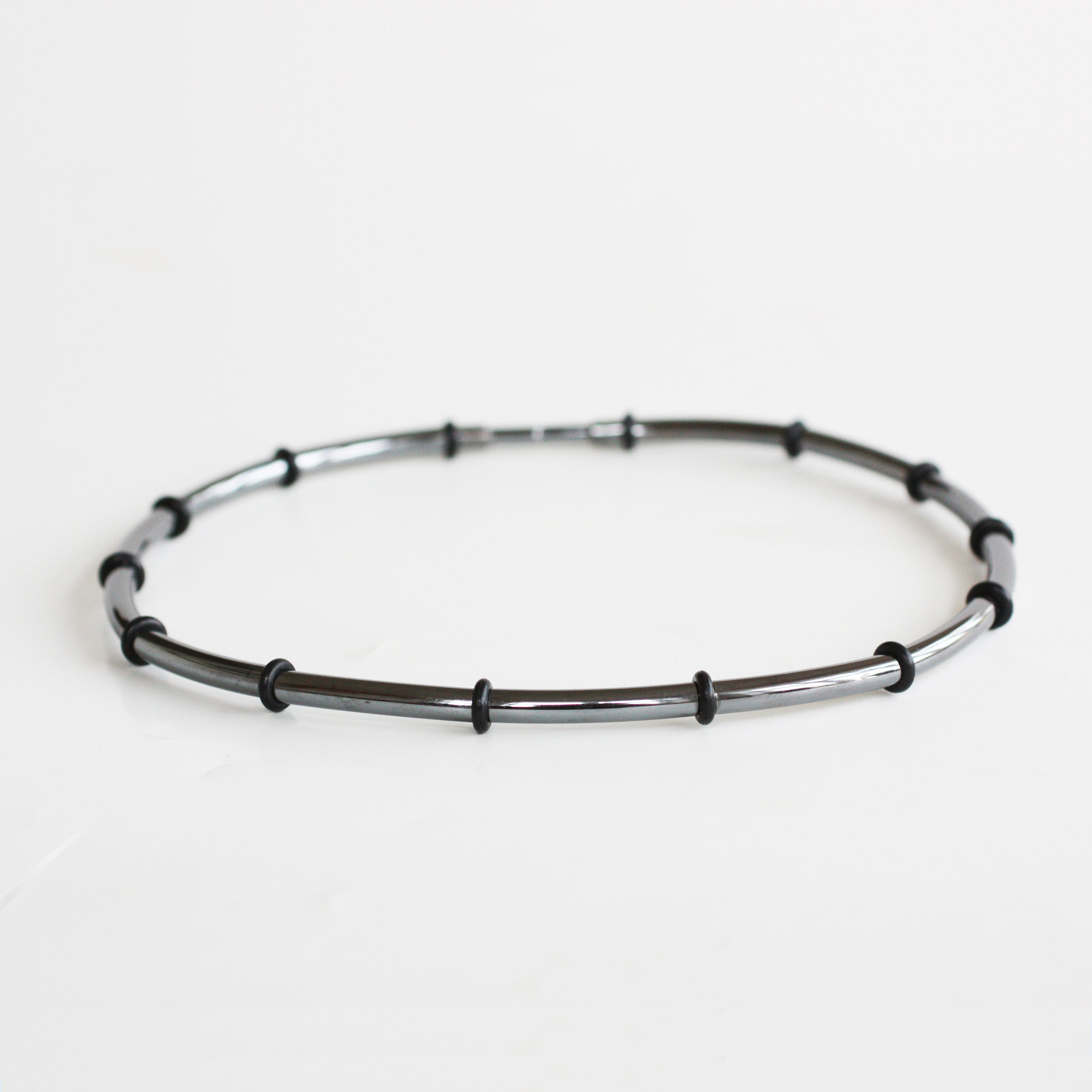 Vattring - sterling silver necklace with o-rings - 5
