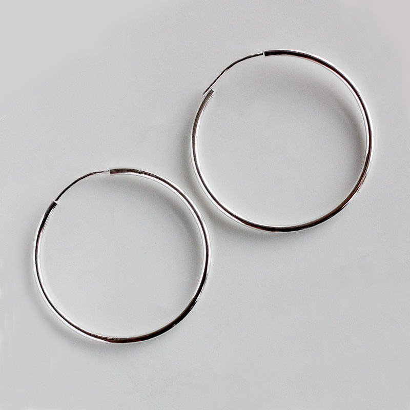 Hoop earrings in silver - 5