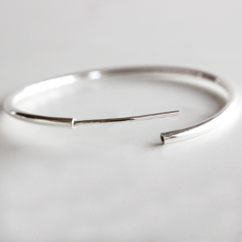 Hoop earrings in silver - 4