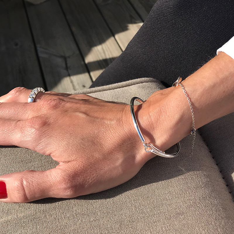 Vattring - 3mm led sterling silver bracelet - 2