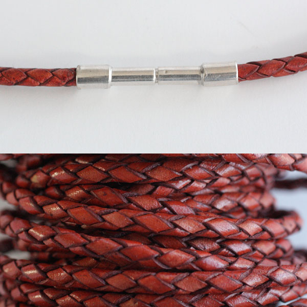Braided leather band - necklace
