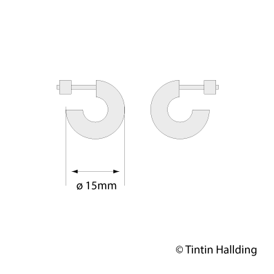 Cirkel - sterling silver earrings - 6