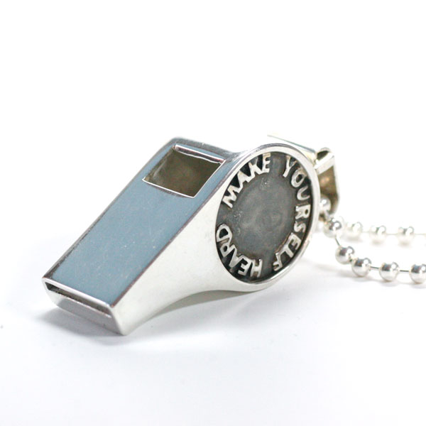 Whistle blower - Make Yourself Heard - sterling silver pendant
