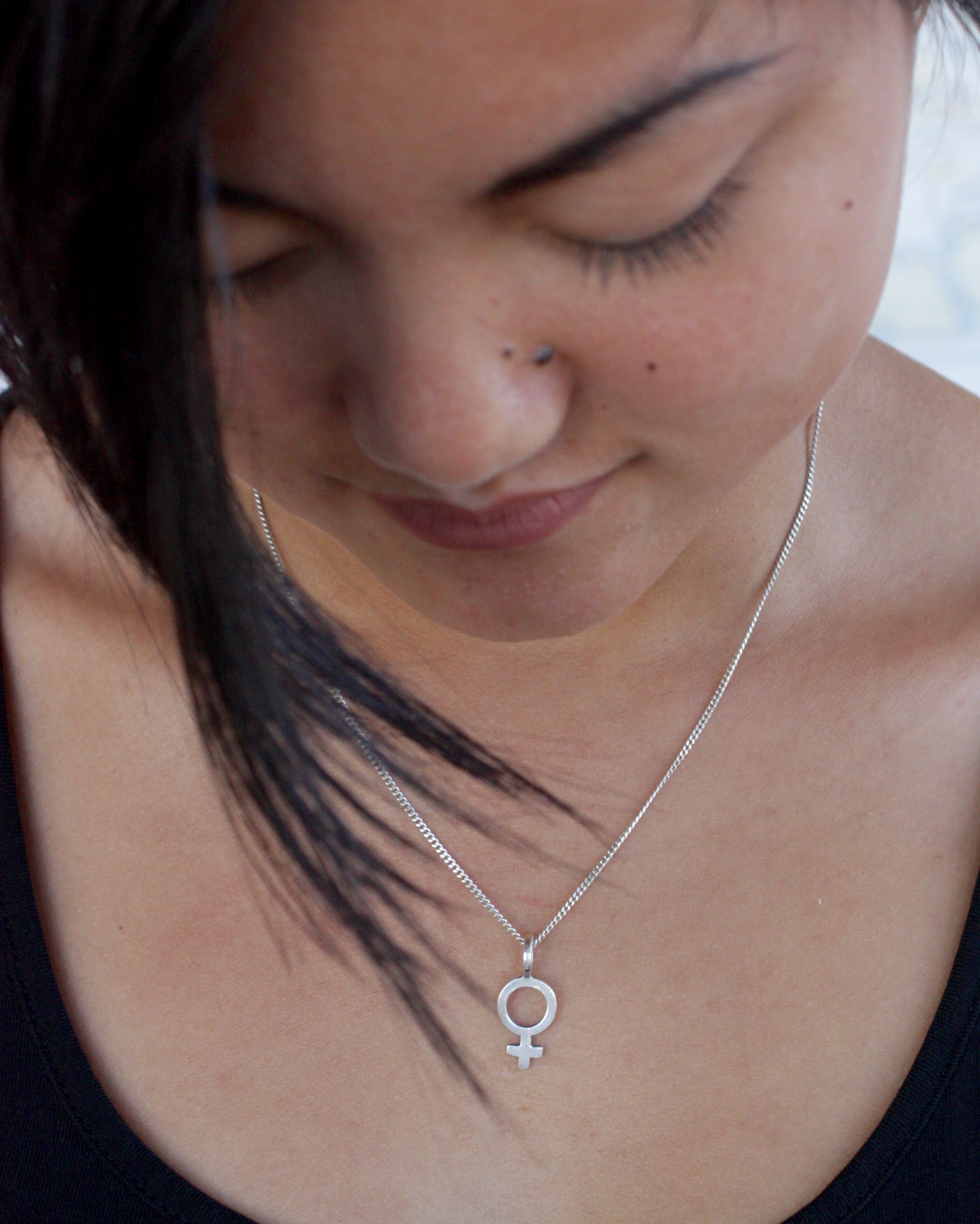 Kompass - sterling silver venus sign pendant - 3