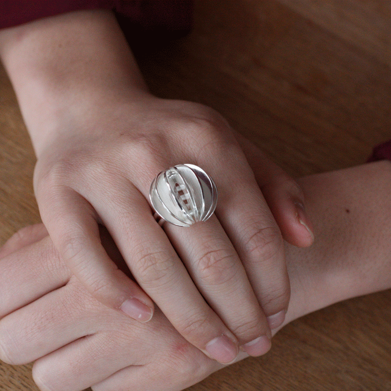 Citrus - small sterling silver ring - 2