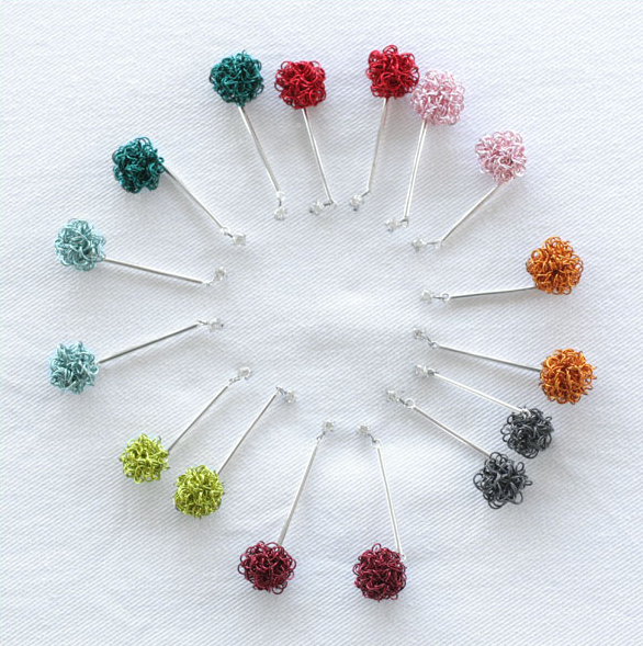 Kuling - sterling silver earring in bright colors