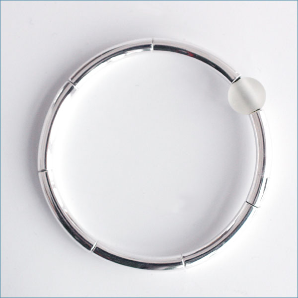 Vattring - sterling silver bracelet with bullet shaped stones - 5