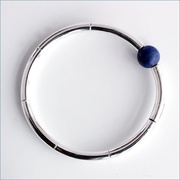 Vattring - sterling silver bracelet with bullet shaped stones - 6