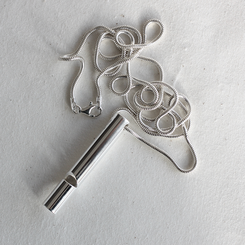 Whistle blower - Cylindrical Silver Whistle