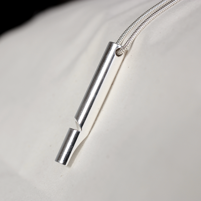 Whistle blower - Cylindrical Silver Whistle - 3