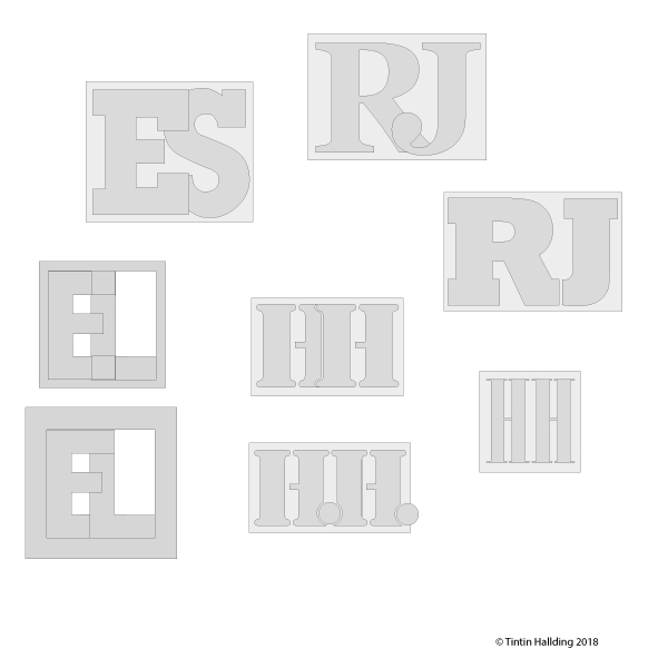 Monogram - manschettknappar i silver - 6