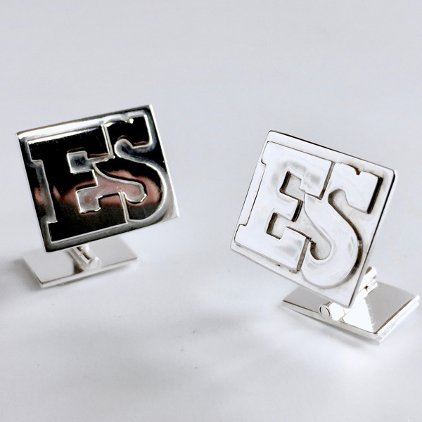 Monogram - manschettknappar i silver