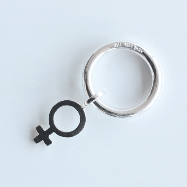 Kompass - ring i silver med rörlig venussymbol - 3