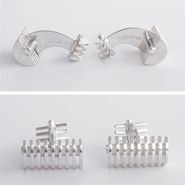 Cylinder - manschettknappar i silver - 3