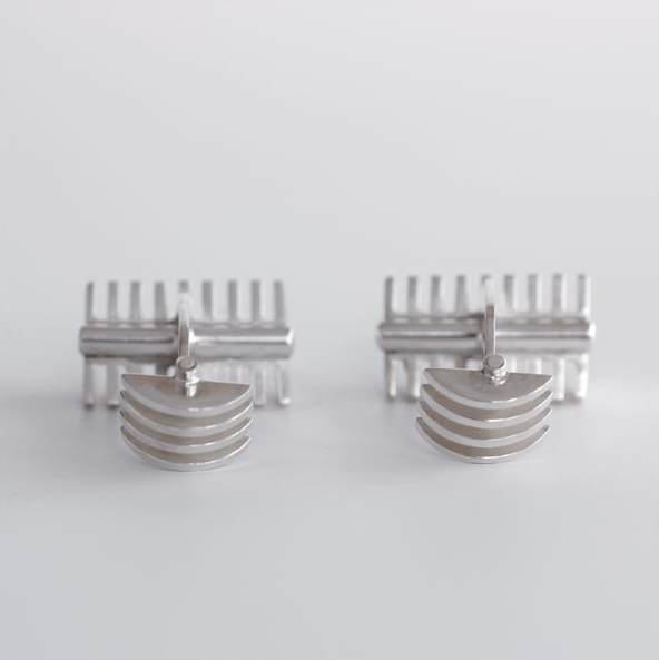 Cylinder - manschettknappar i silver - 2