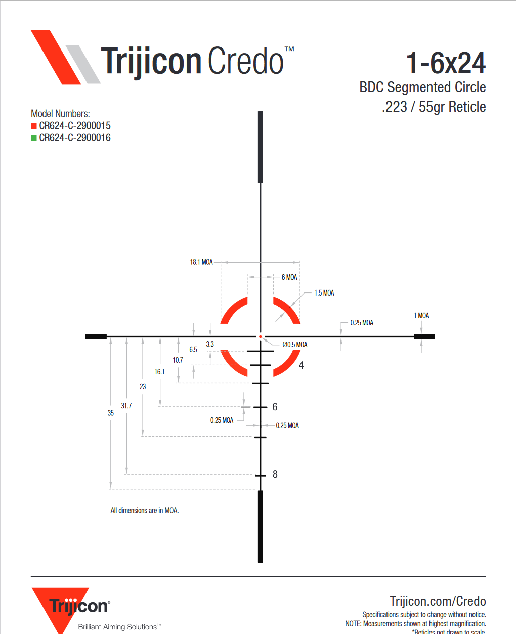 Trijicon Credo 1-6x24  SFP - 2