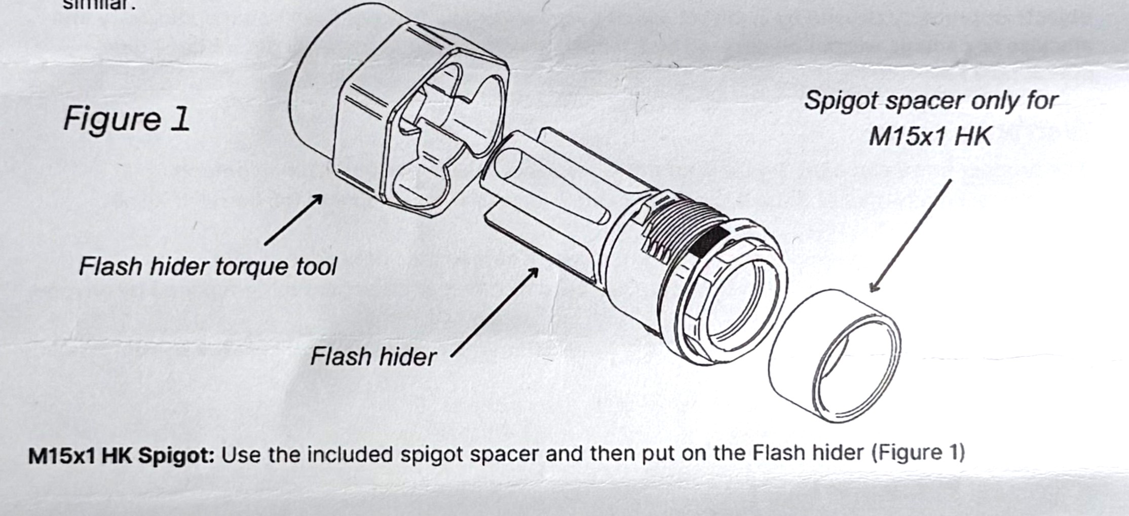 SVEMKO FLASH HIDER M15x1 SPIGOT HK416 - 2