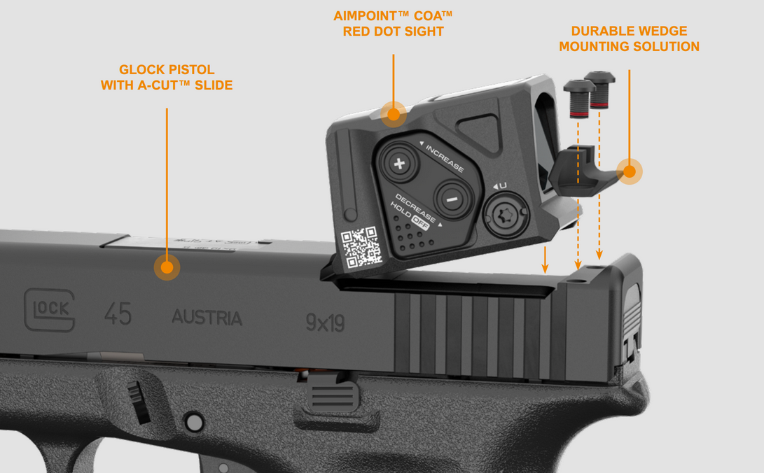 Glock 43X  A-CUT COA Gen5 FS 9x19 Combo Aimpoint COA - 2