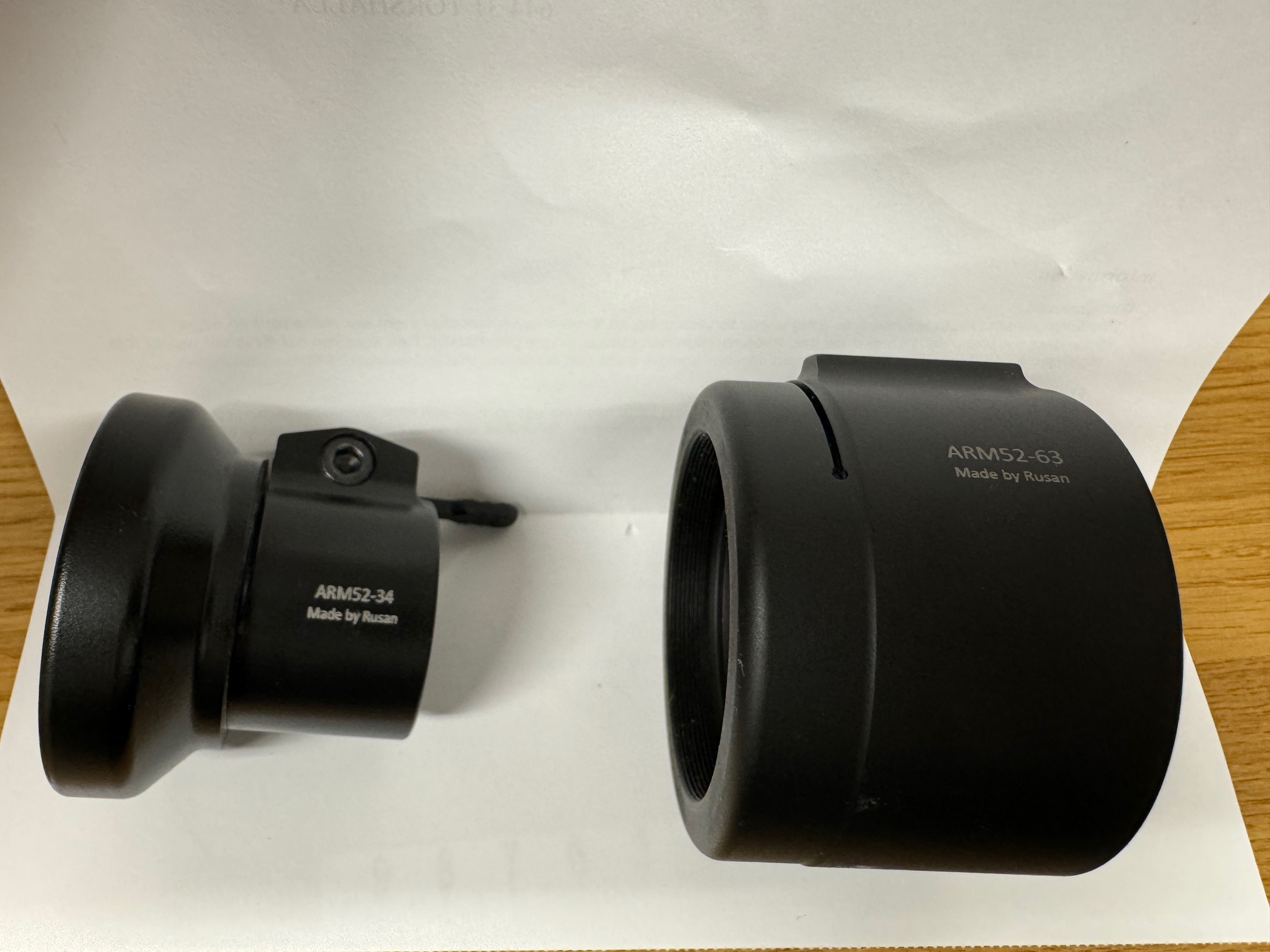 Rusan Q-R adapter för M52x0,75 (DEMO) Passar Infiray CL42 osv