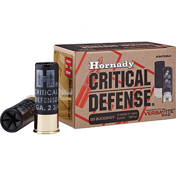 HORNADY CRITICAL DEFENSE® AMMUNITION, 12 GA 00 BUCKSHOT CD, 10/BOX
