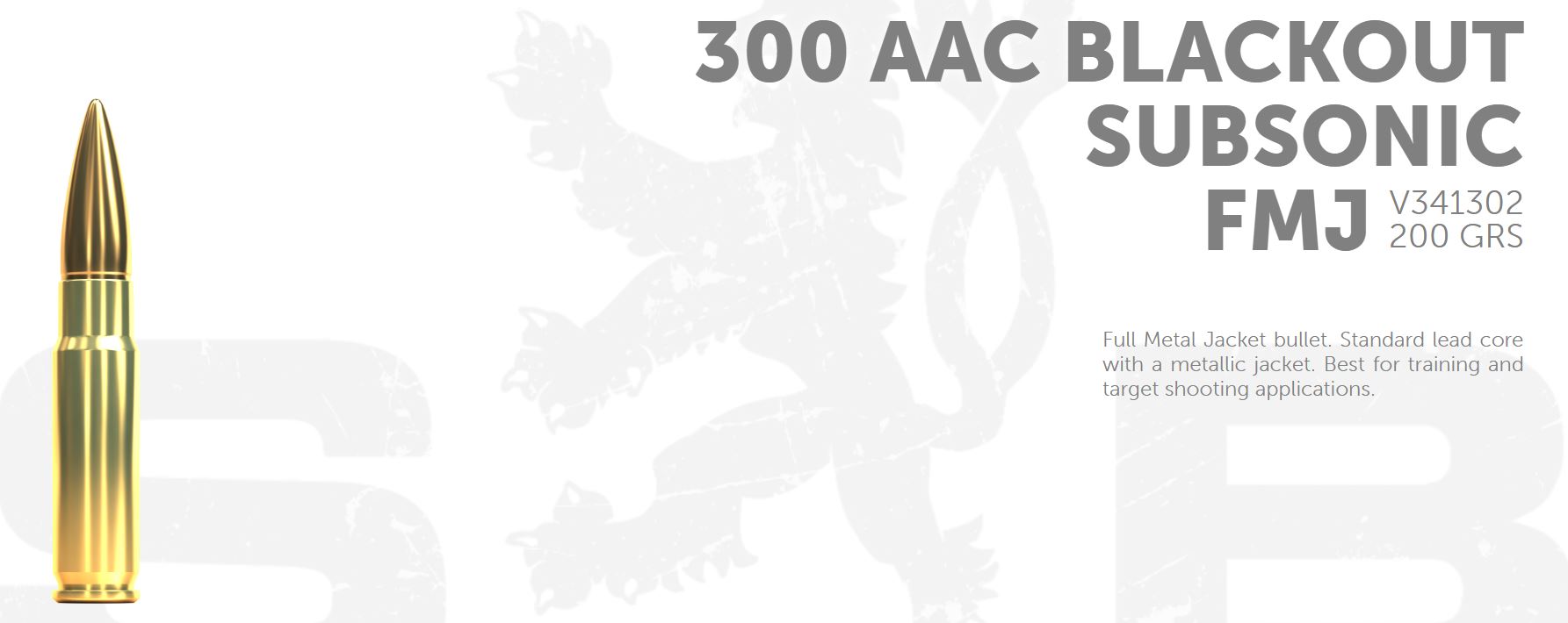 S&B .300 AAC SUBSONIC (300 BLACKOUT) 200 grain, 100 ptr 