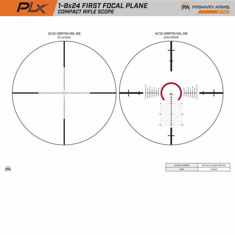 PRIMARY ARMS  COMPACT PLxC 1-8X24 FFP - 4