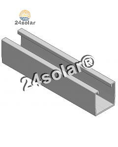 Alu trapezoidal profile L=120mm + EPDM (Van der Valk)