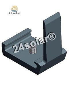 Alu end piece insert profile, black (Van der Valk)