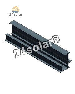 Alu insert profile mid H=35 L=6650, black (Van der Valk)